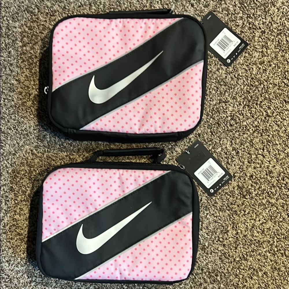 New Nike Pink and Black Lunch Bag Set